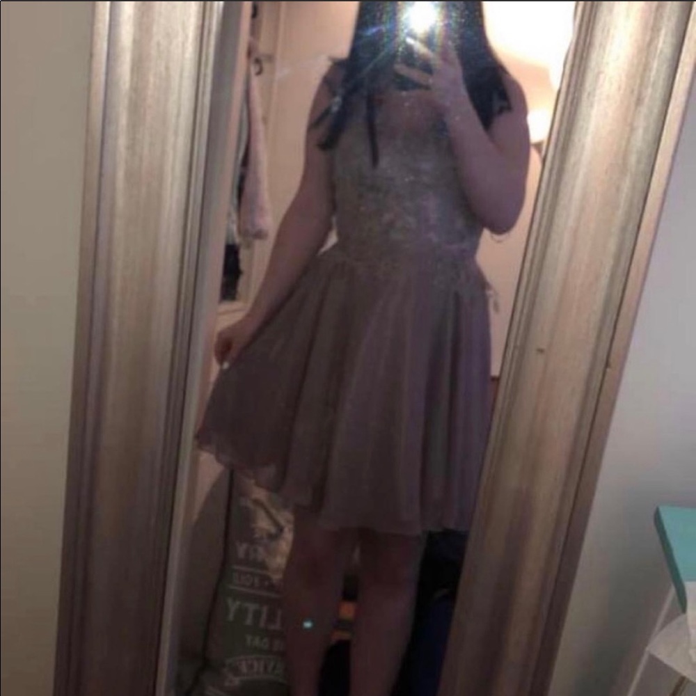 Short purple prom dress/party dress